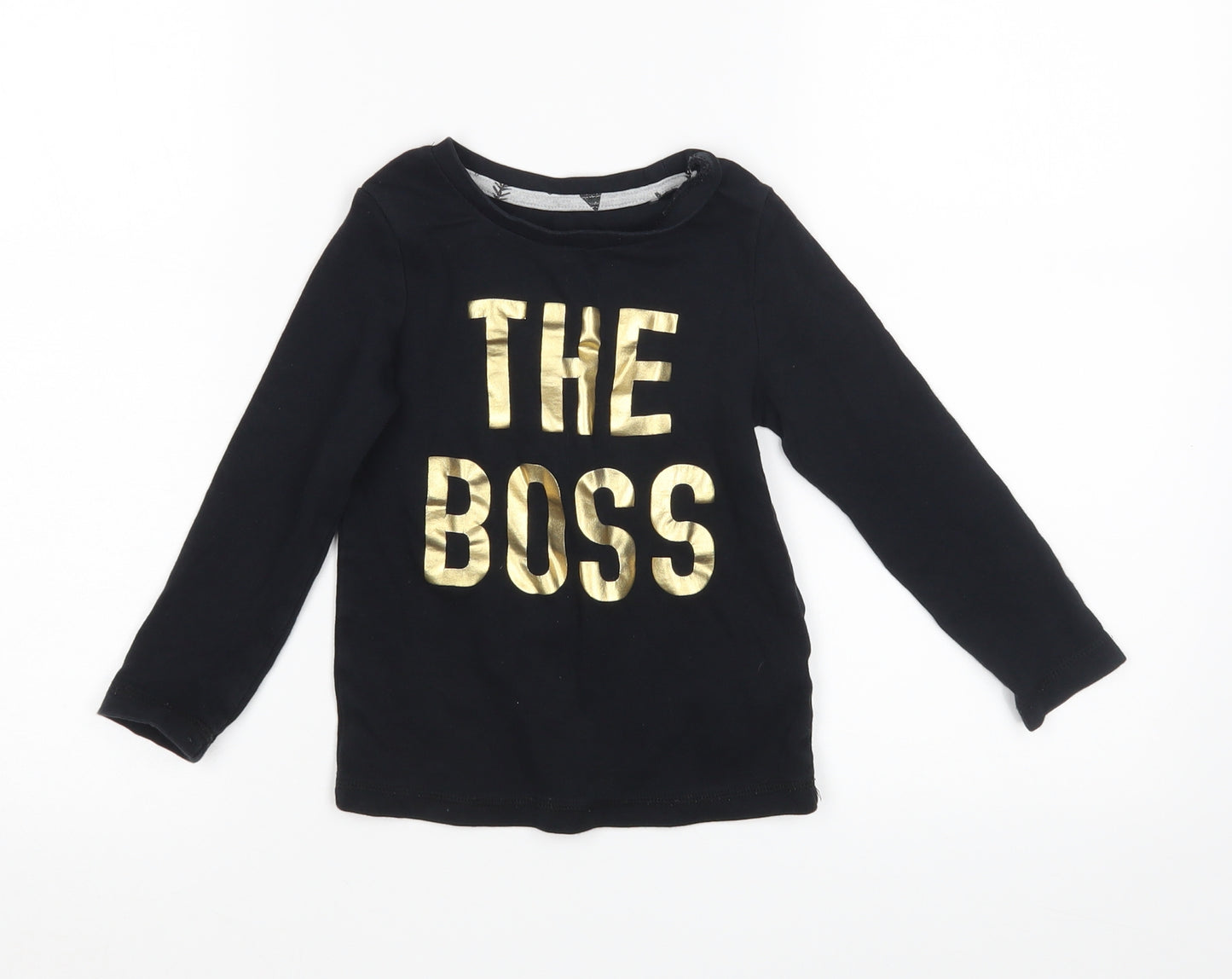 George Boys Black   Basic T-Shirt Size 4-5 Years  - The boss