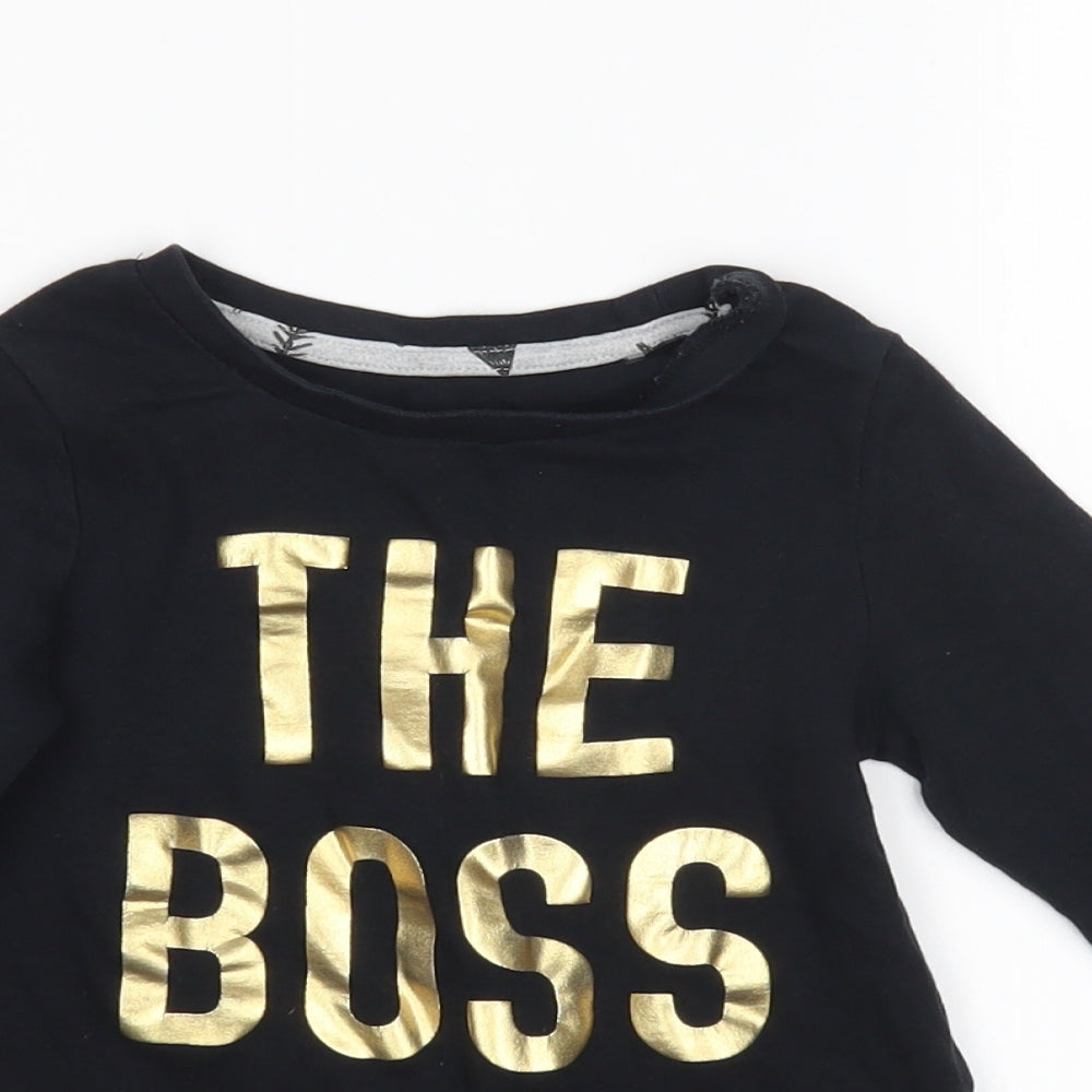 George Boys Black   Basic T-Shirt Size 4-5 Years  - The boss