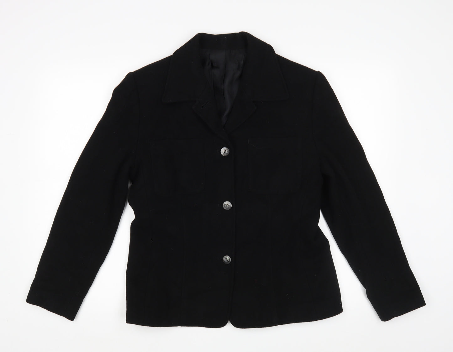 Preworn Womens Black   Pea Coat Blazer One Size