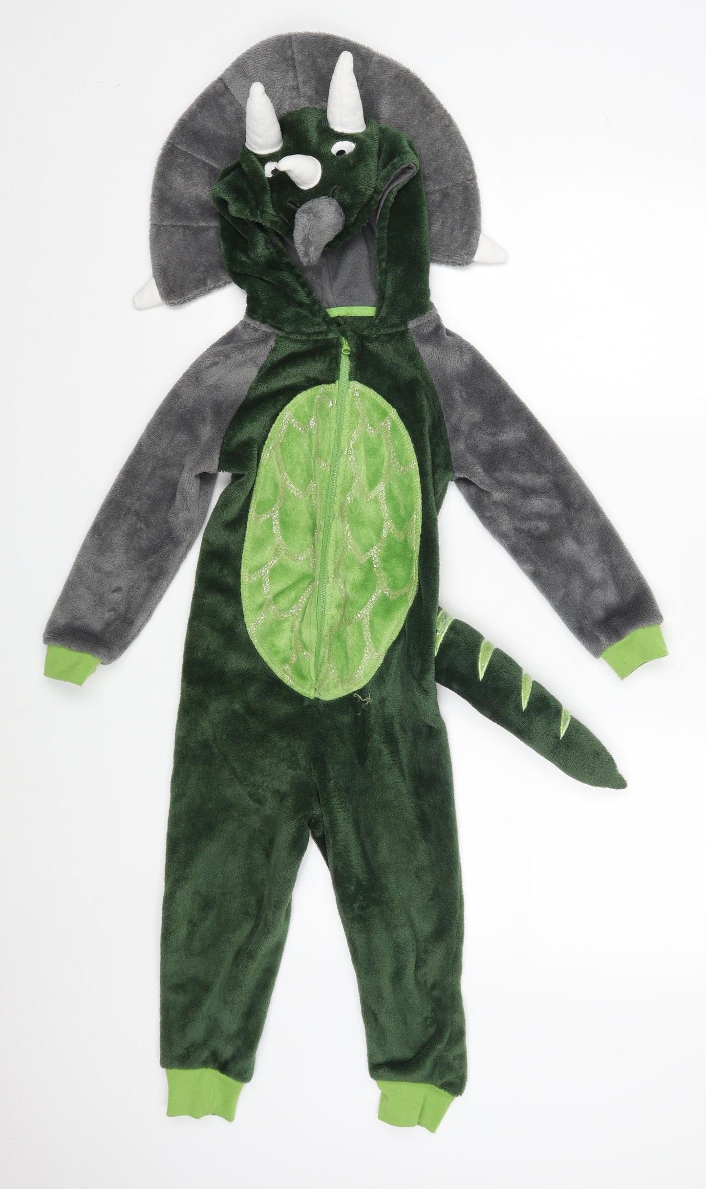 TU Boys Green    One Piece Size 4-5 Years  - triceratops with tail