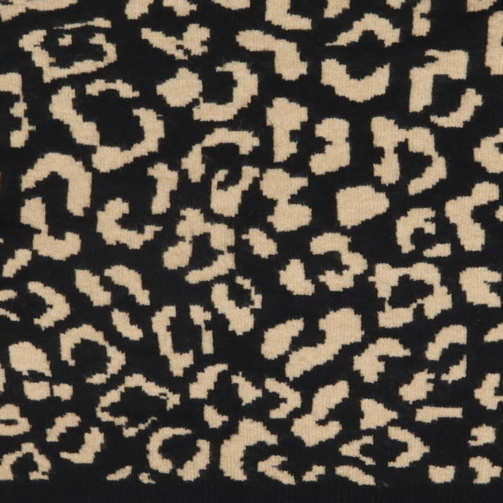 New Look Womens Black Animal Print  Pullover Jumper Size L