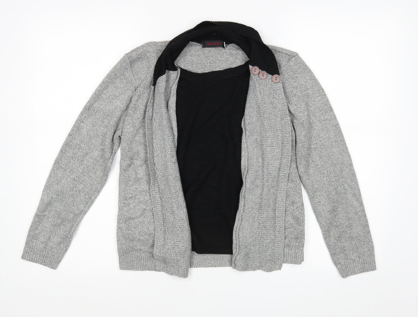 musky Womens Green   Cardigan Jumper Size S  - inner jumper panel