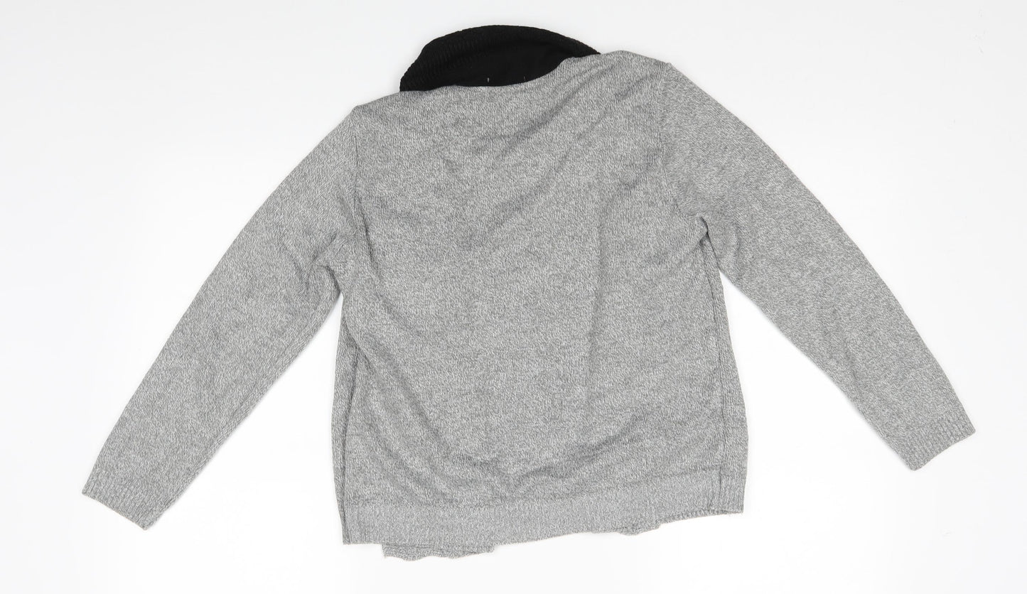 musky Womens Green   Cardigan Jumper Size S  - inner jumper panel