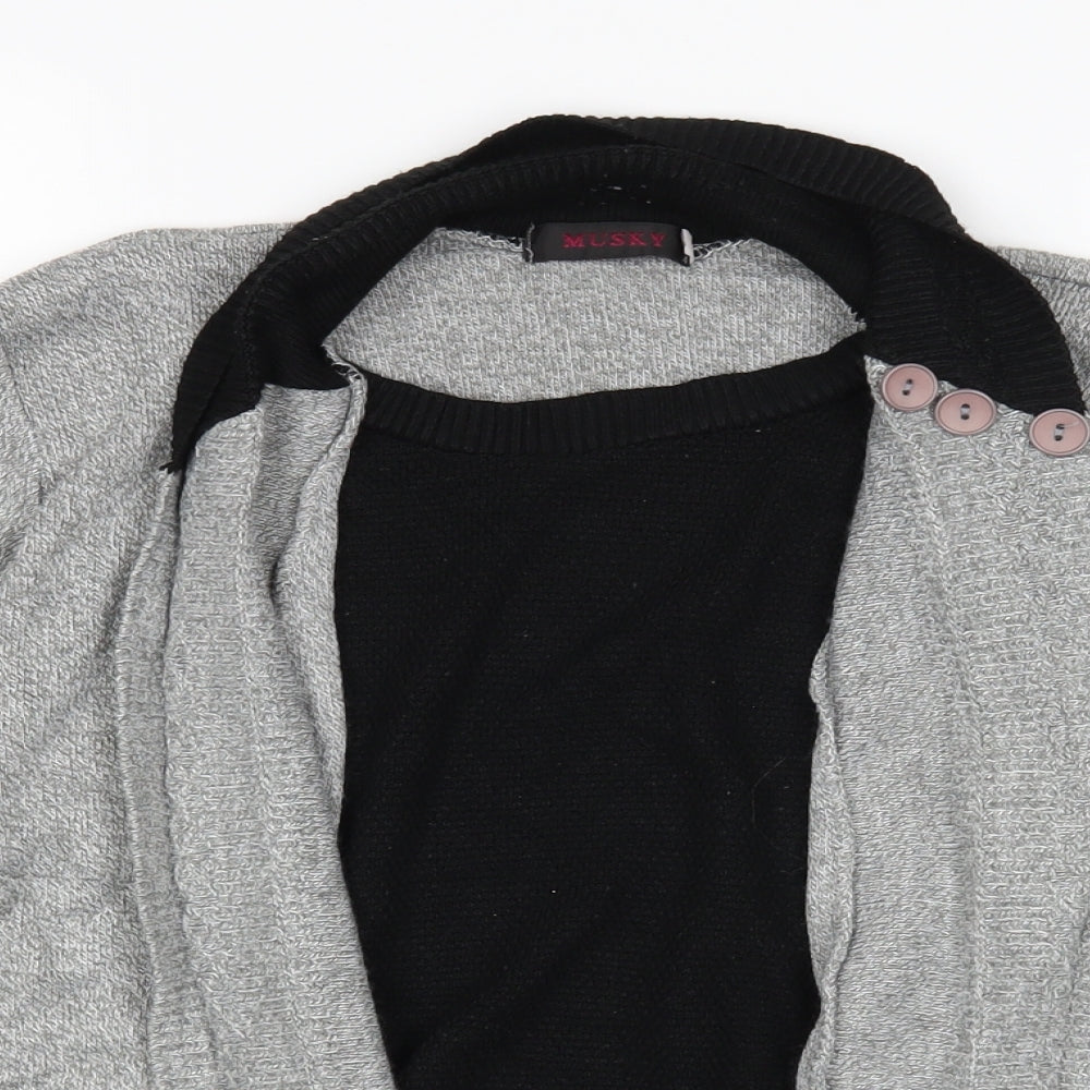 musky Womens Green   Cardigan Jumper Size S  - inner jumper panel