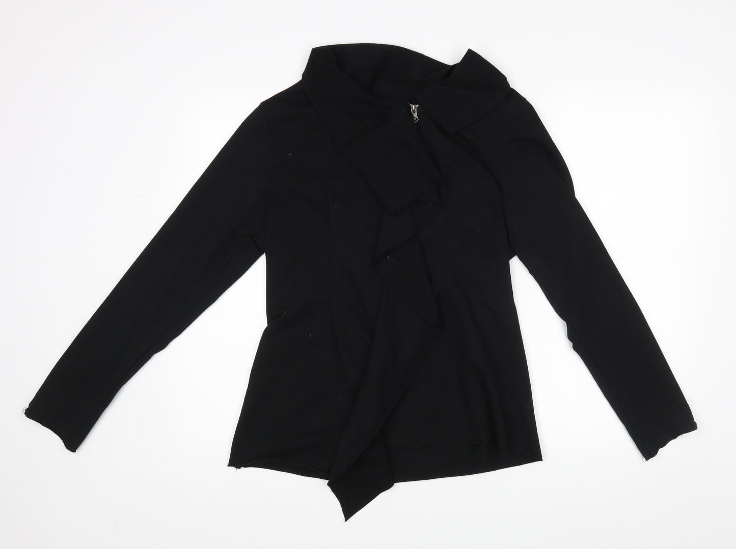 Poof Excellence Womens Black   Full Zip Jumper Size M