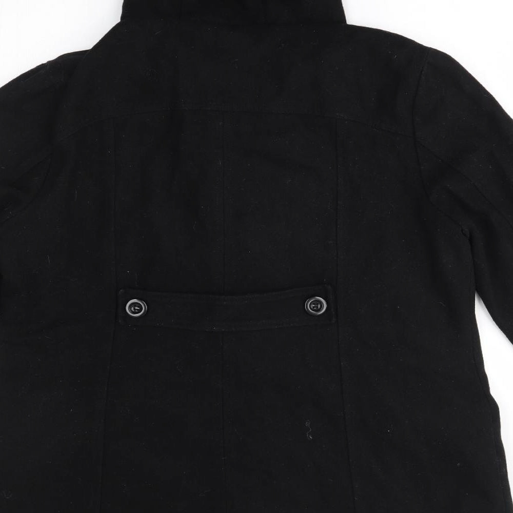 Debenhams Womens Black   Overcoat Coat Size 16