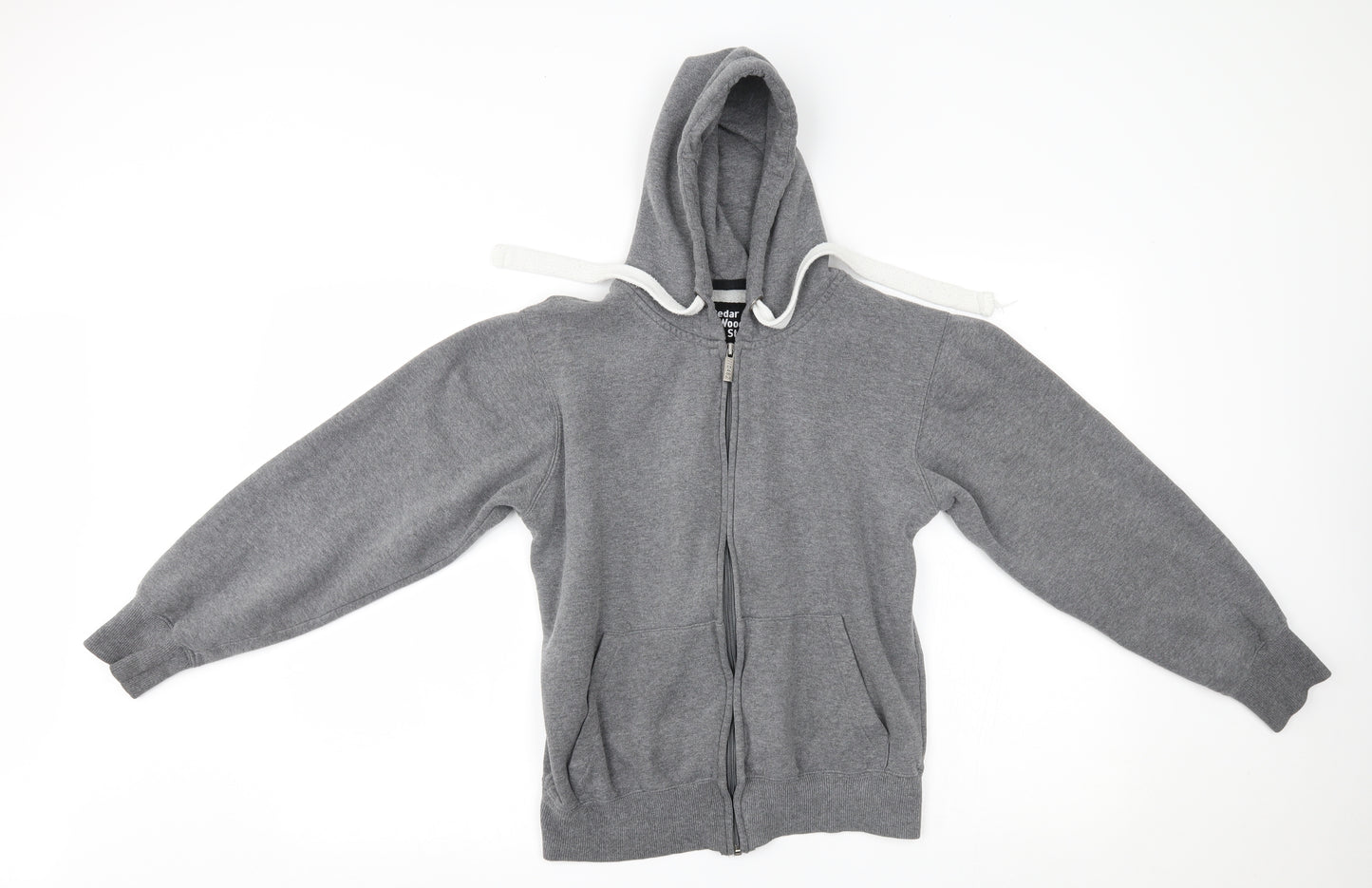 Cedar Wood State Mens Grey   Full Zip Hoodie Size S