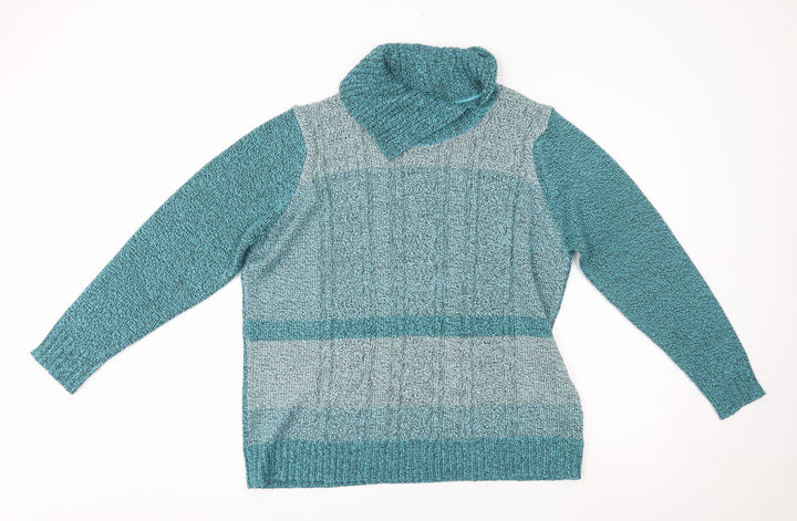 BM Womens Blue Pullover Jumper Size XL