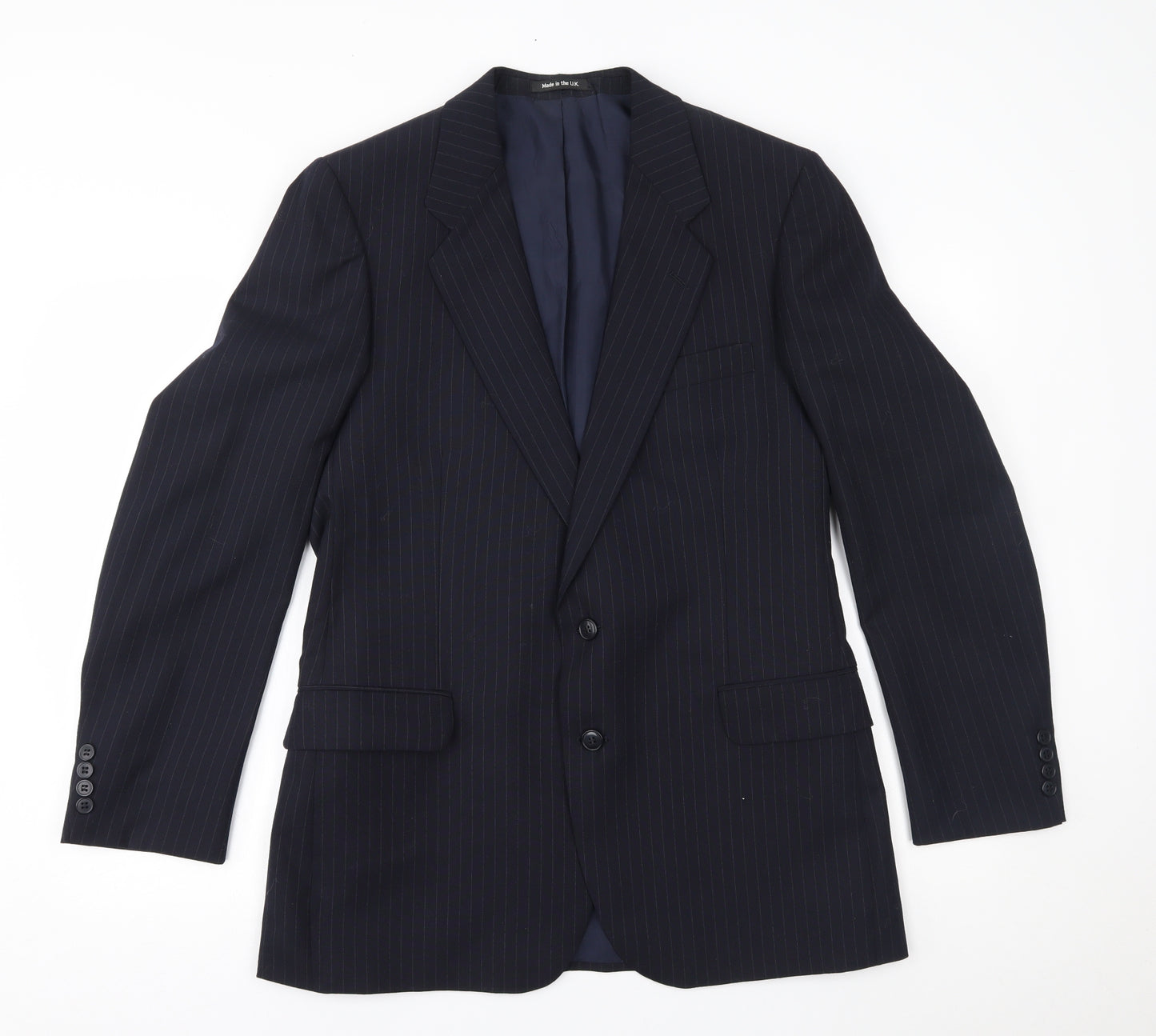 Preworn Mens Black Striped  Jacket Blazer