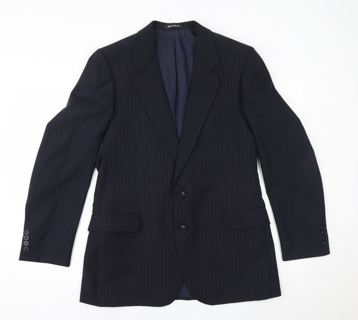 Preworn Mens Black Striped  Jacket Blazer