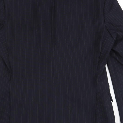 Preworn Mens Black Striped  Jacket Blazer