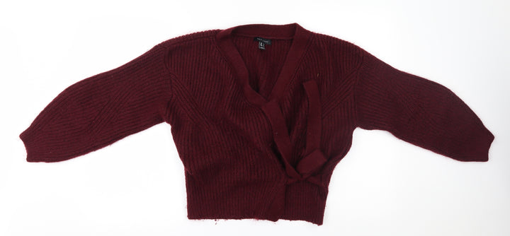 New Look Womens Red   Cardigan Jumper Size L