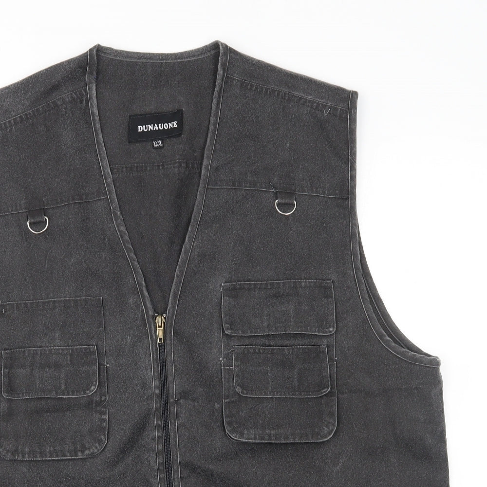 dunauone Mens Grey   Gilet Jacket Size 3XL