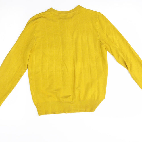M&S Womens Yellow   Cardigan Jumper Size 10