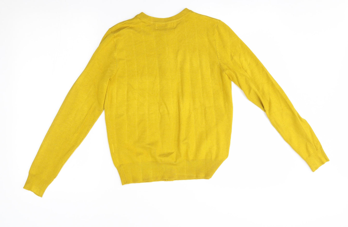 M&S Womens Yellow   Cardigan Jumper Size 10