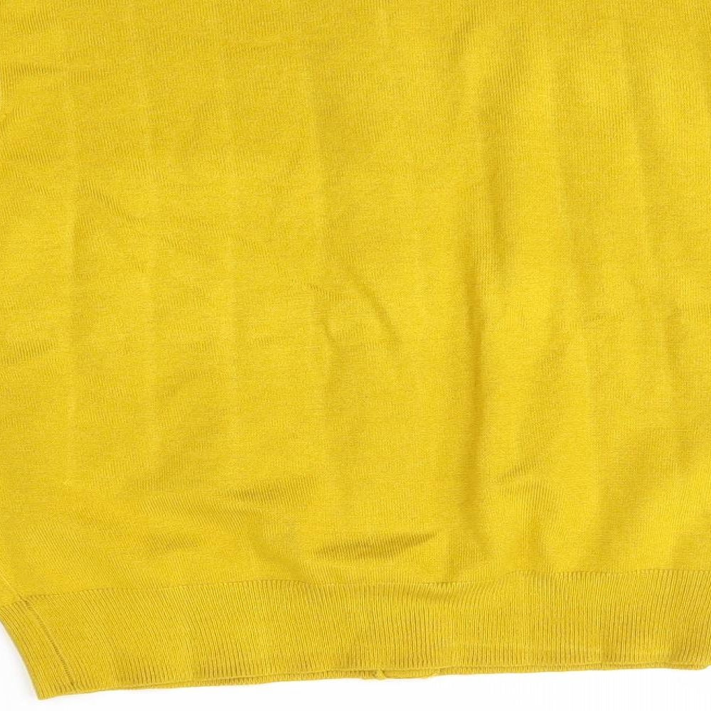 M&S Womens Yellow   Cardigan Jumper Size 10
