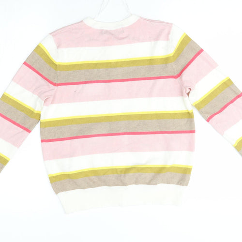 M&S Womens Multicoloured Striped  Cardigan Jumper Size 10