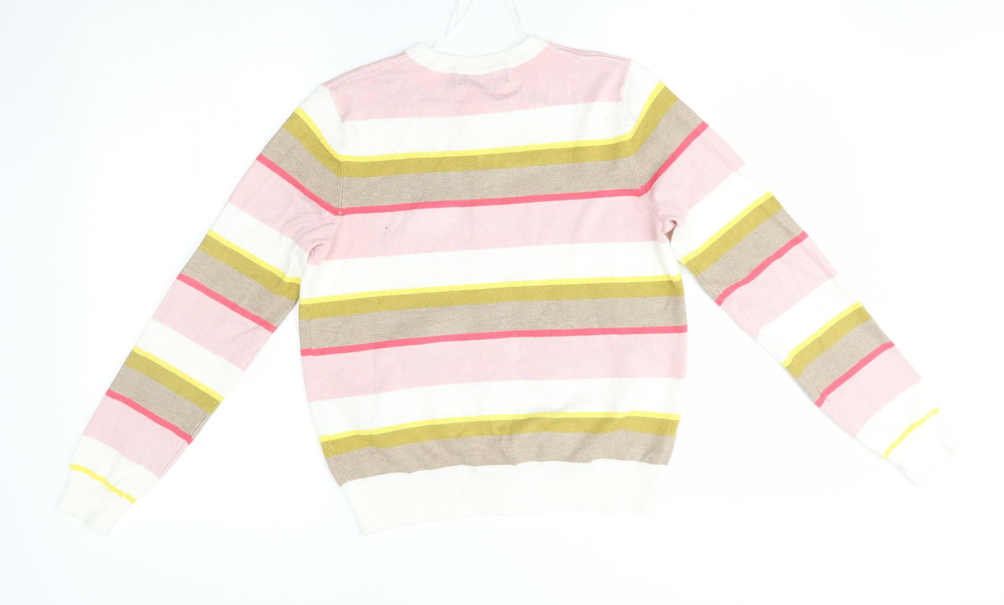 M&S Womens Multicoloured Striped  Cardigan Jumper Size 10
