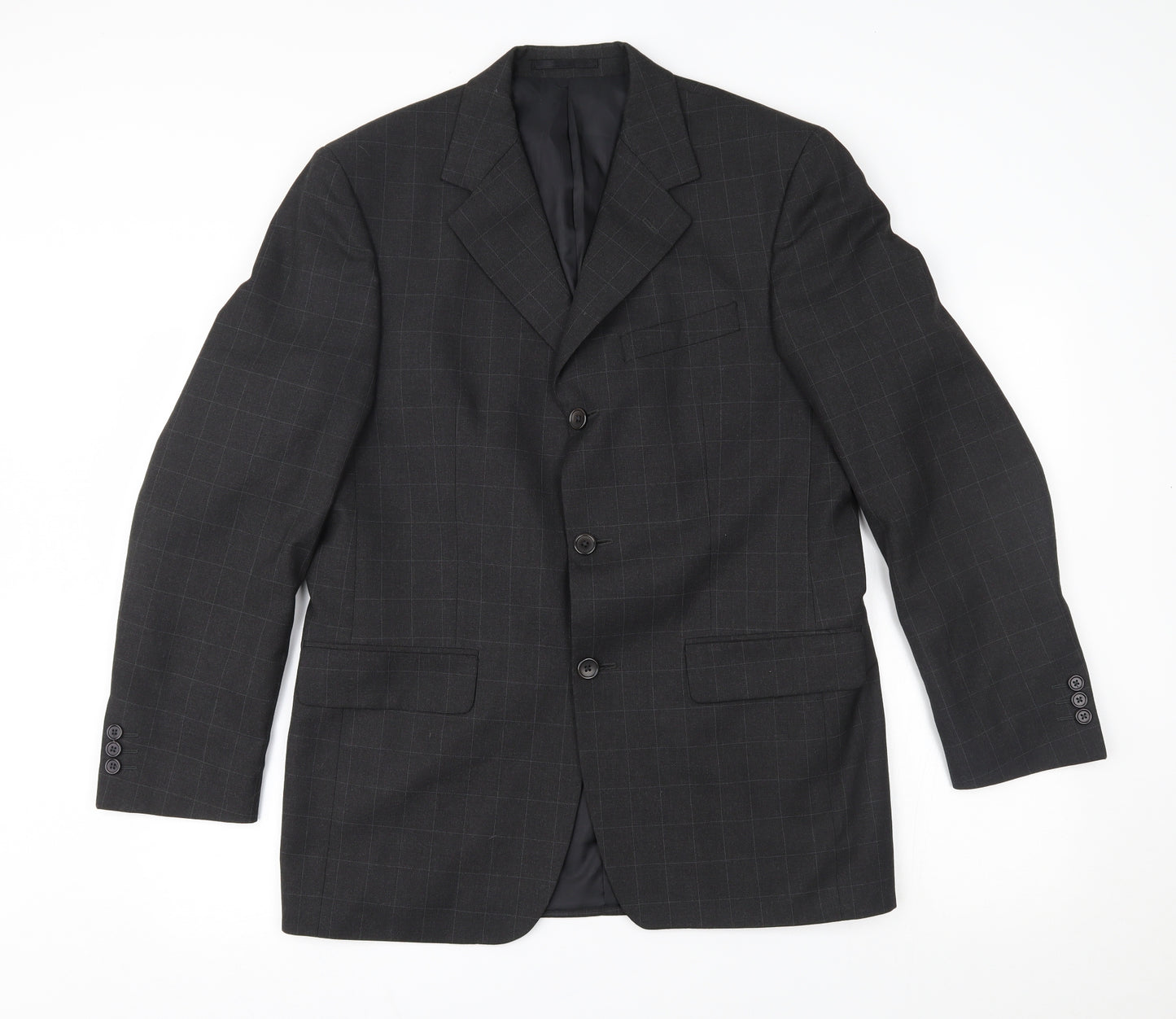 zantos Mens Grey Check  Jacket Blazer