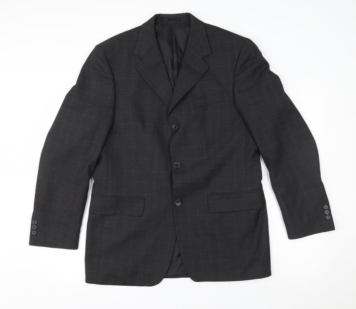 zantos Mens Grey Check  Jacket Blazer