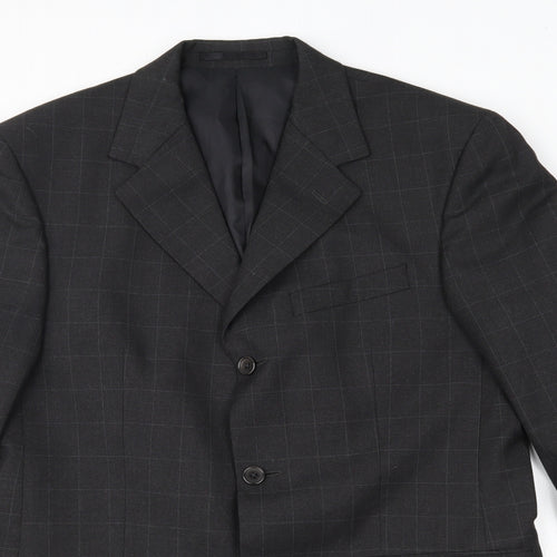 zantos Mens Grey Check  Jacket Blazer