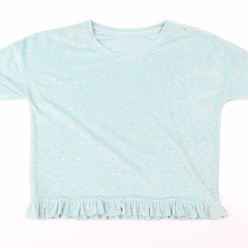 F&F Womens Blue   Pullover Jumper Size 12  - loungewear, shiny stars