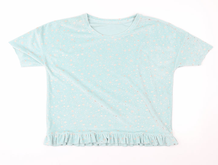 F&F Womens Blue   Pullover Jumper Size 12  - loungewear, shiny stars