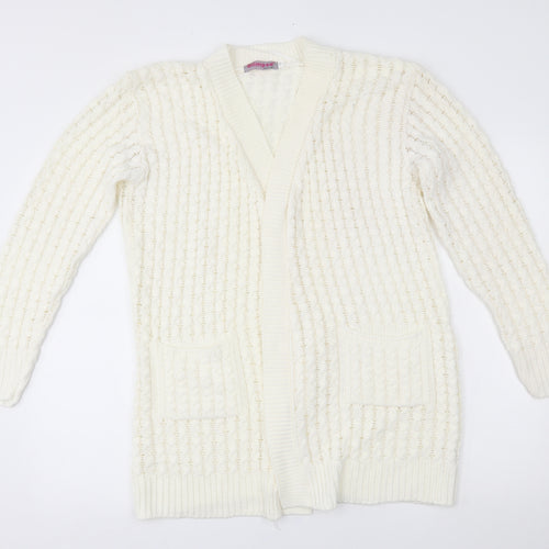 Glimpse Womens Ivory   Cardigan Jumper Size S