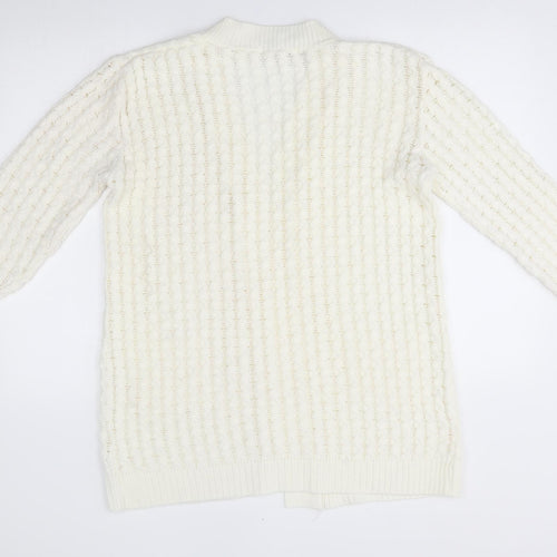 Glimpse Womens Ivory   Cardigan Jumper Size S