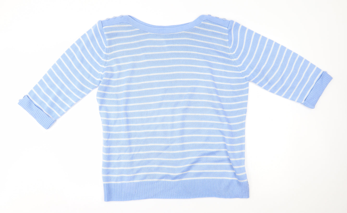 Damart Womens Blue Striped  Pullover Jumper Size 22
