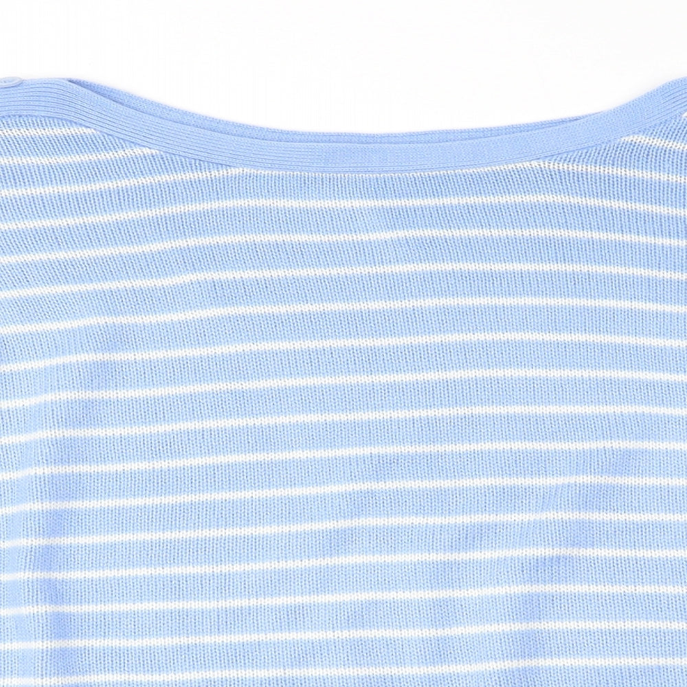 Damart Womens Blue Striped  Pullover Jumper Size 22