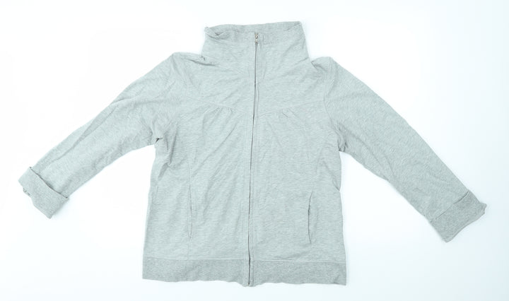 H&M Womens Grey Full Zip Sweatshirt Size L