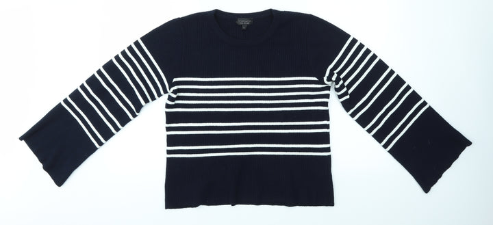 Topshop Womens Multicoloured Striped Pullover Jumper Size 10