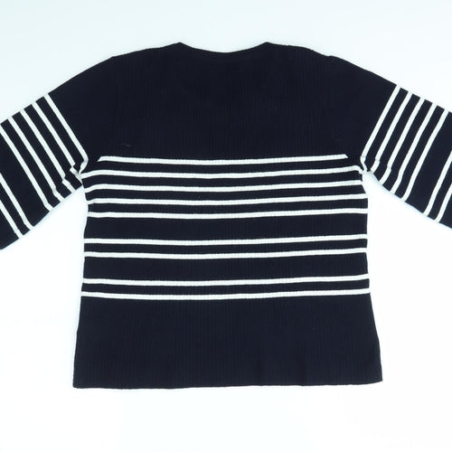 Topshop Womens Multicoloured Striped  Pullover Jumper Size 10