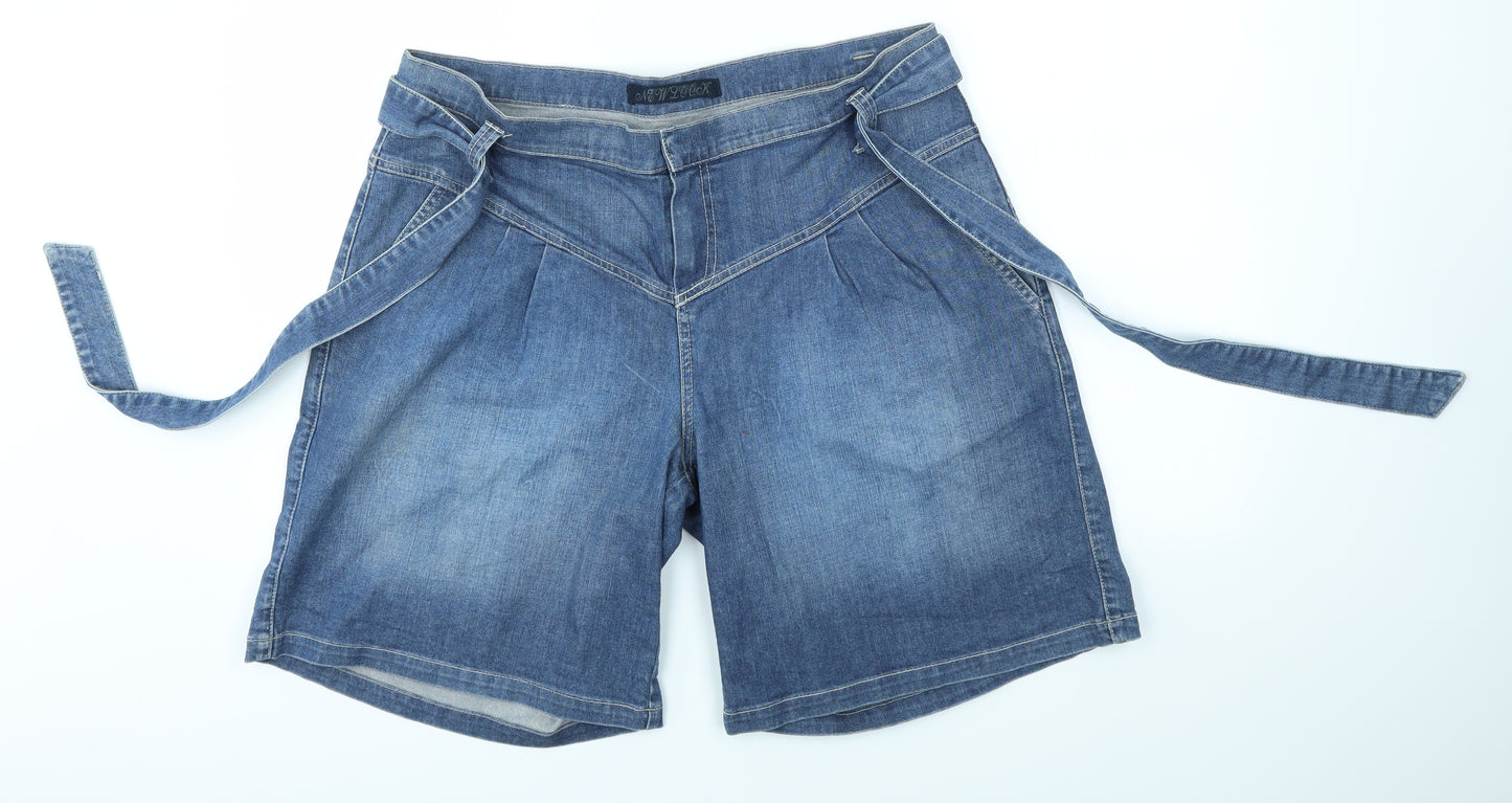 New Look Womens Blue   Boyfriend Shorts Size 16