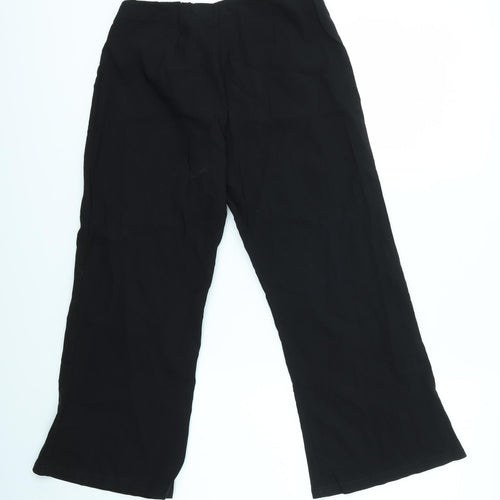 Select Womens Black   Dress Pants Trousers Size 12 L22 in - CROPPED