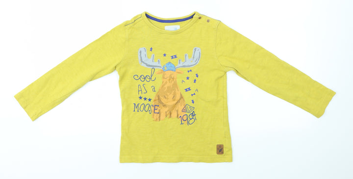 Mothercare Boys Yellow Basic T-Shirt Size 5-6 Years