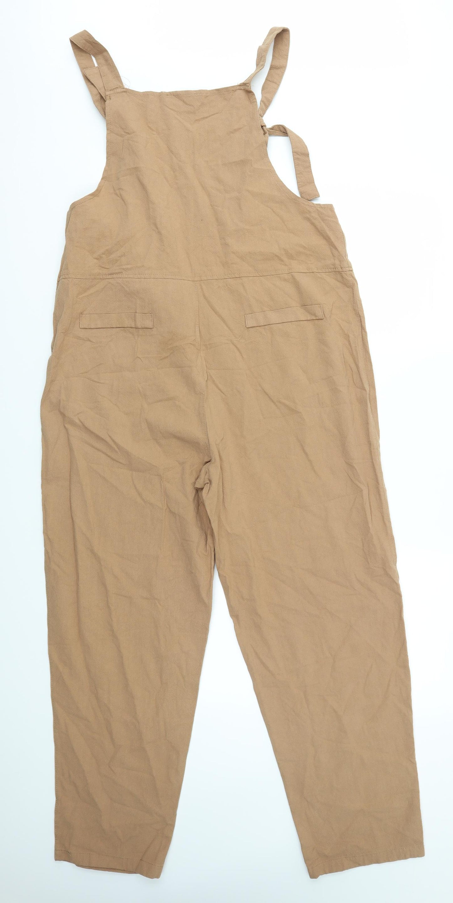 STYLE DOME Womens Brown   Dungaree One-Piece Size 14