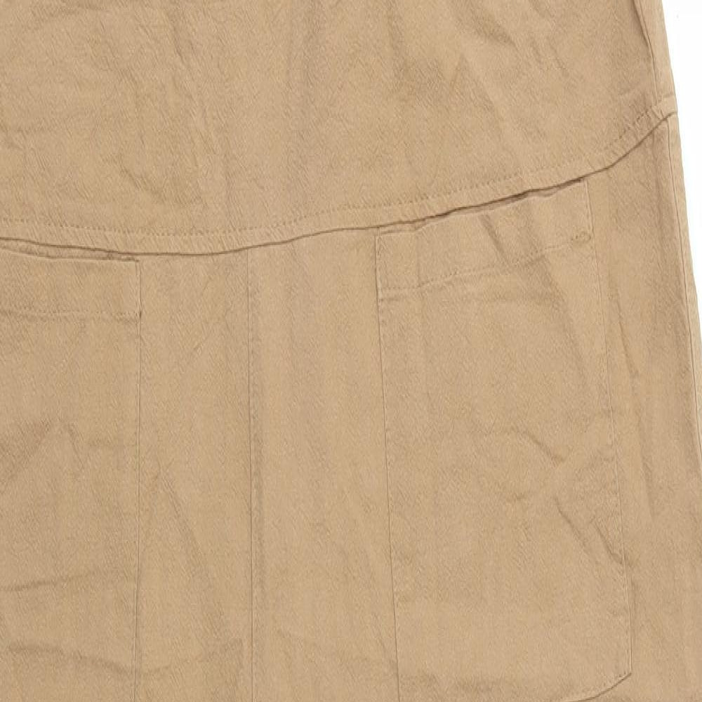 STYLE DOME Womens Brown   Dungaree One-Piece Size 14