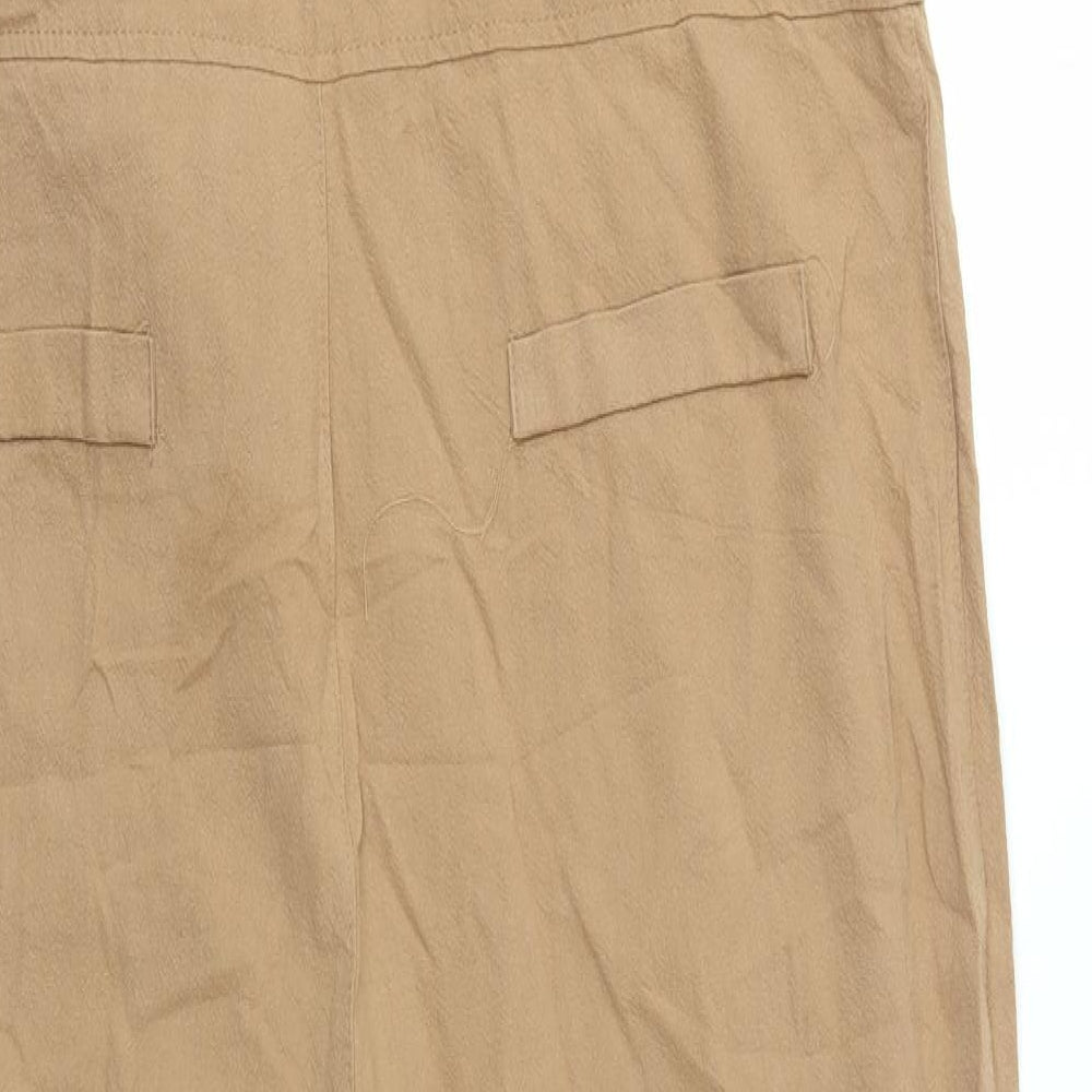 STYLE DOME Womens Brown   Dungaree One-Piece Size 14
