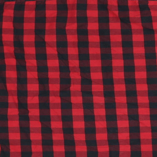 CACTUS MAN Mens Red Check   Button-Up Size M