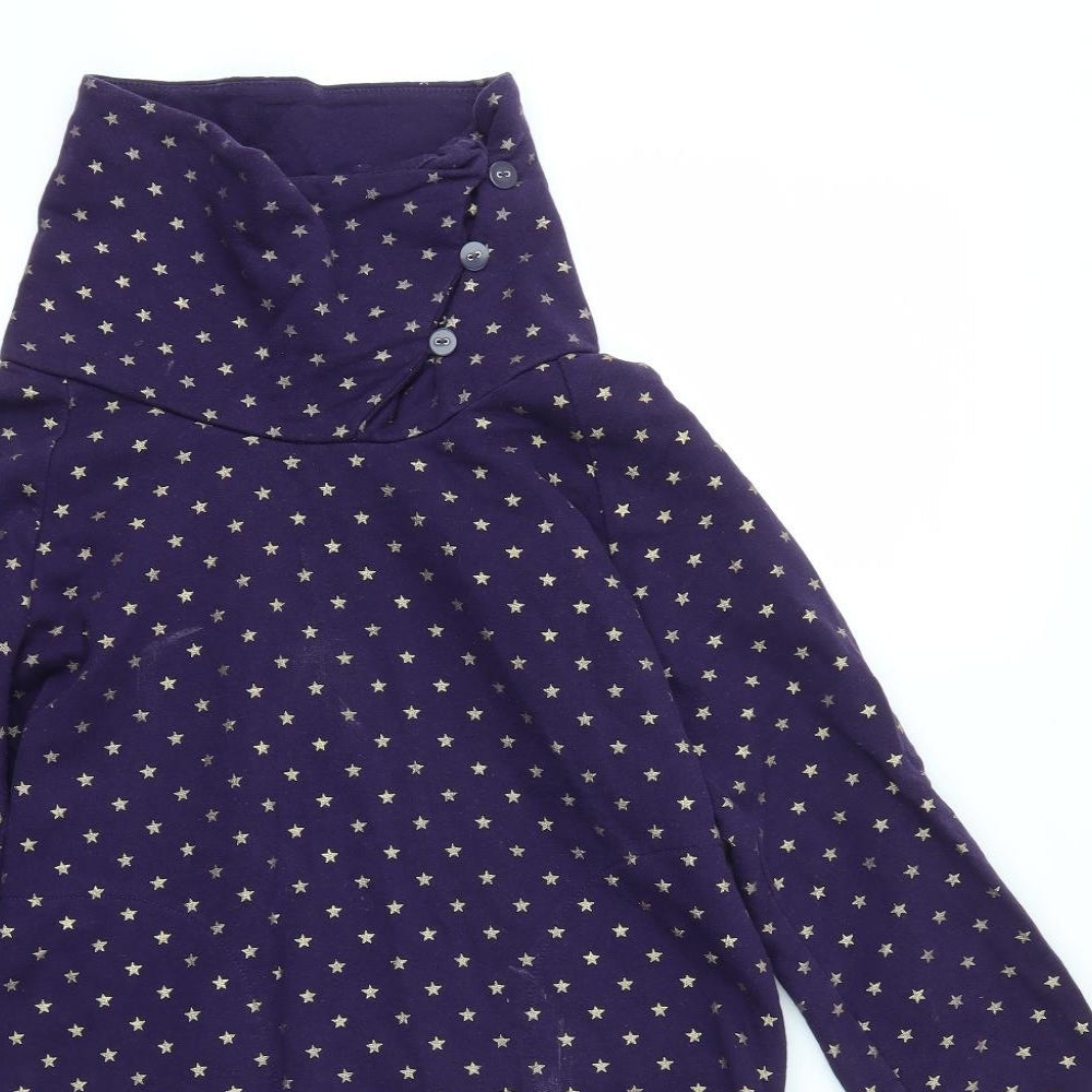 H&M Womens Purple   Pullover Jumper Size 14  - STARS
