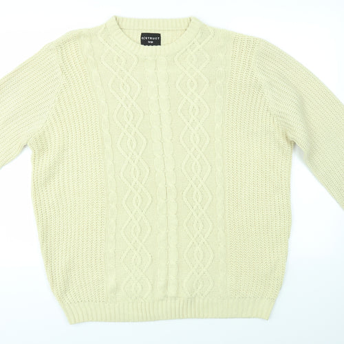 DISTRUCT Mens Beige   Pullover Jumper Size L