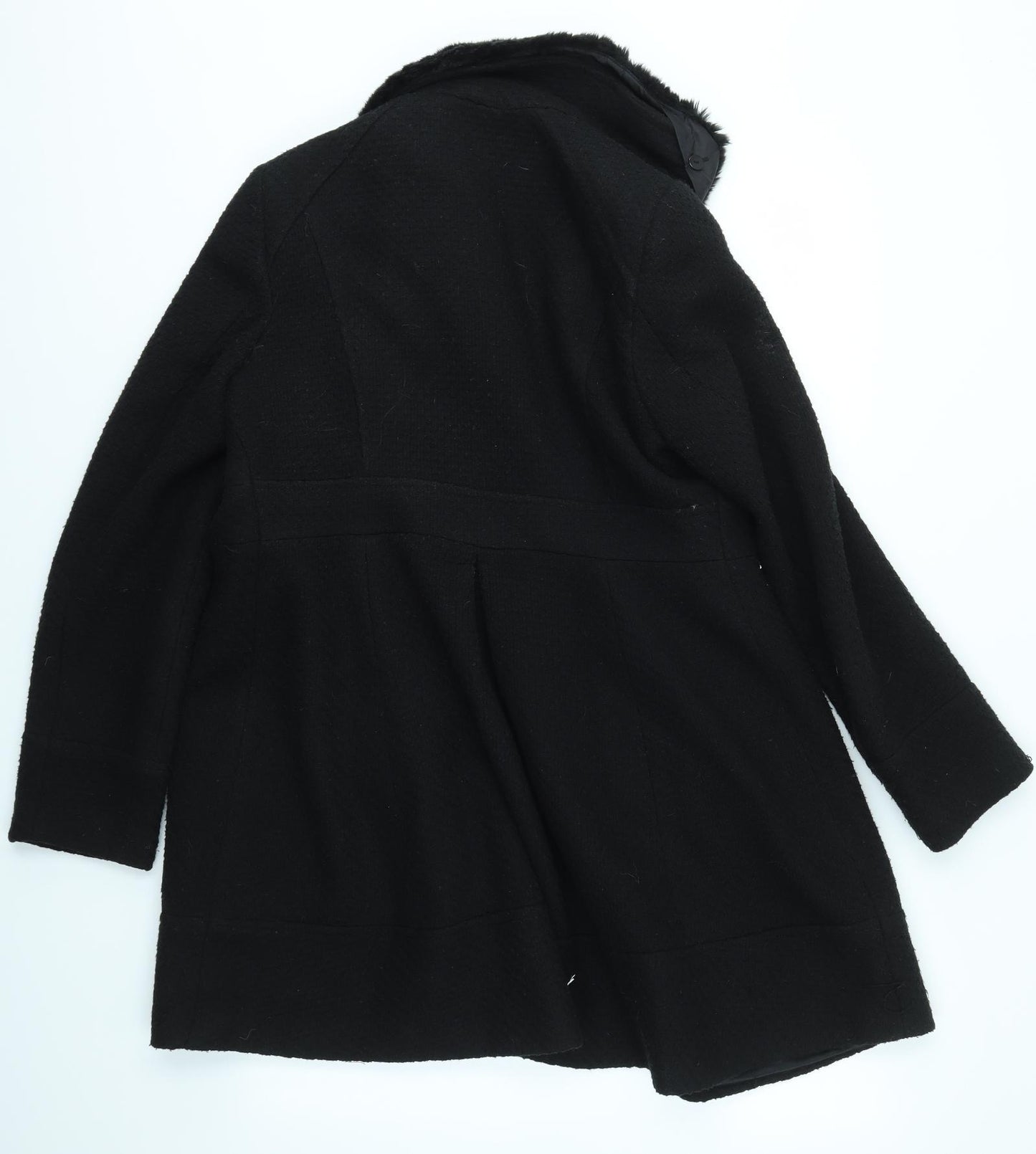 Dorothy Perkins Womens Black   Overcoat Coat Size 14