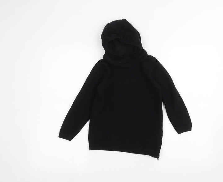 NEXT Girls Black Pullover Hoodie Size 5 Years