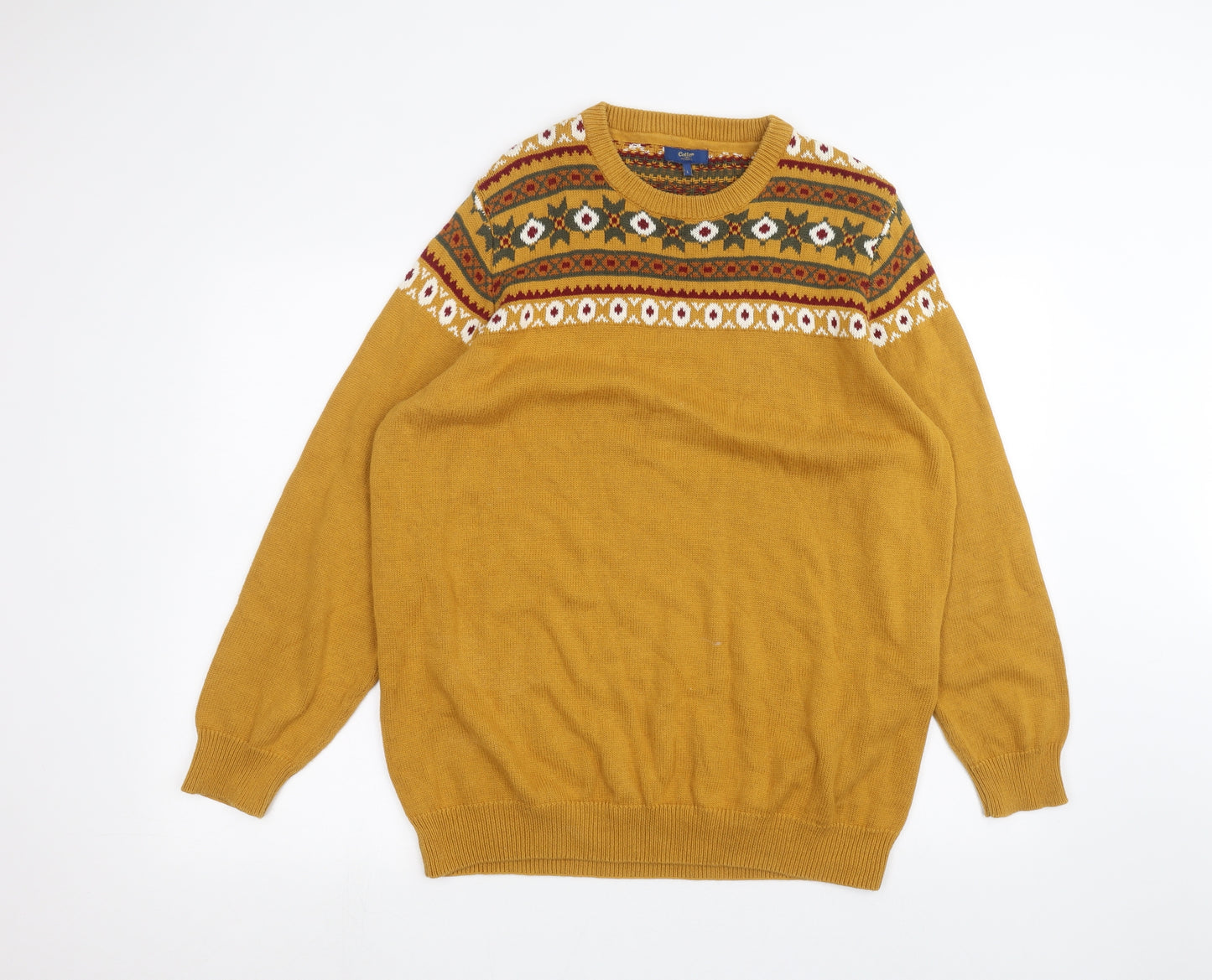 Cotton Traders Mens Orange   Pullover Jumper Size L