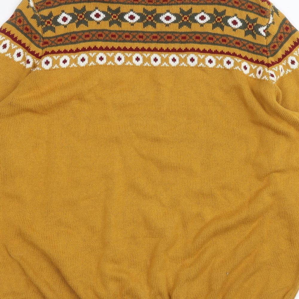 Cotton Traders Mens Orange   Pullover Jumper Size L