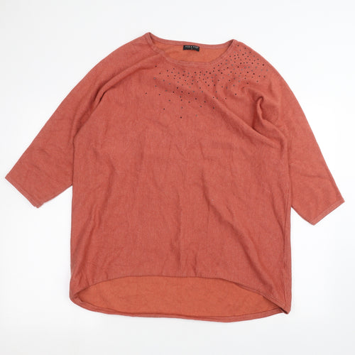 Viz a VIZ Womens Orange   Pullover Jumper Size L