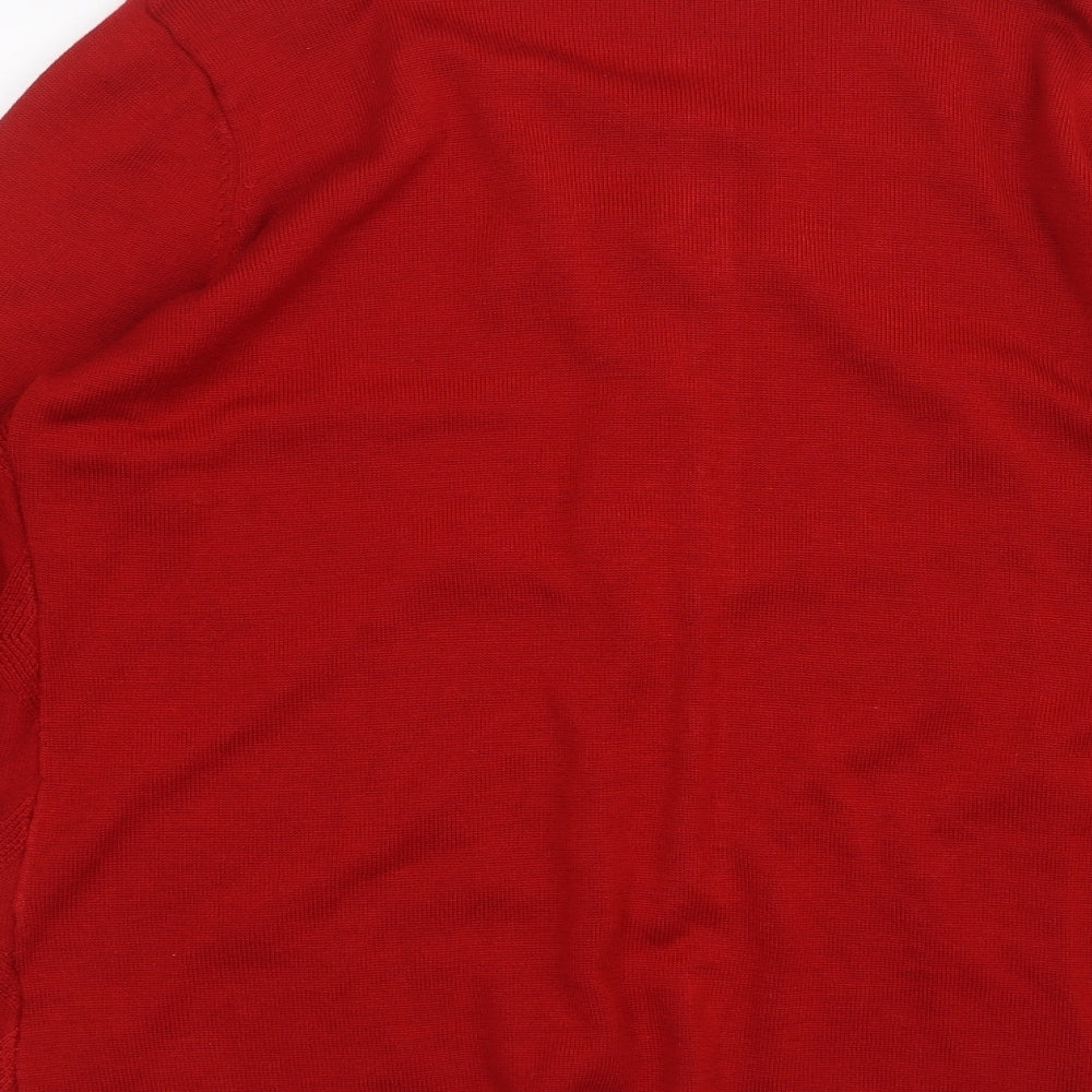 BM Womens Red   Cardigan Jumper Size M