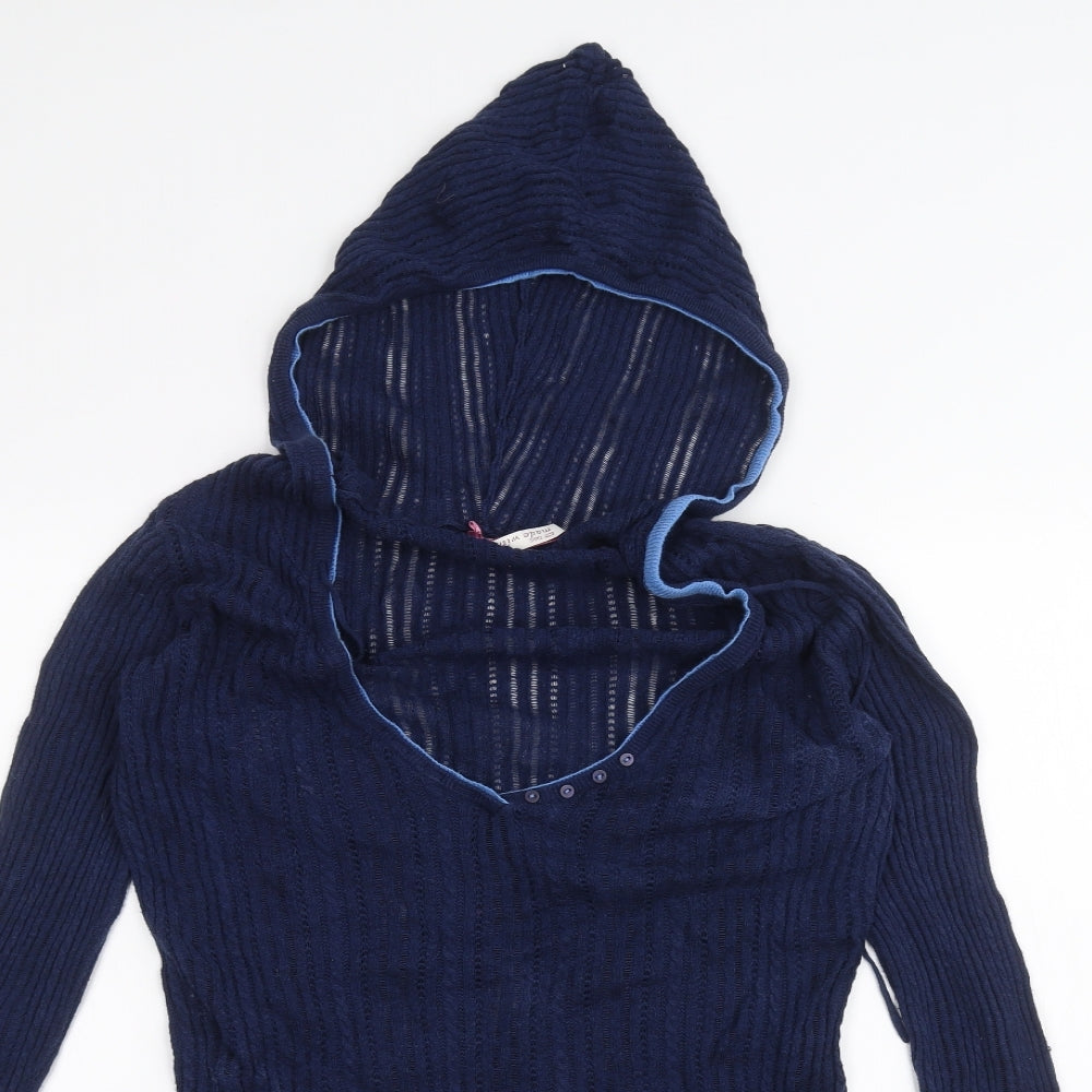 White Stuff Womens Blue   Pullover Hoodie Size 12
